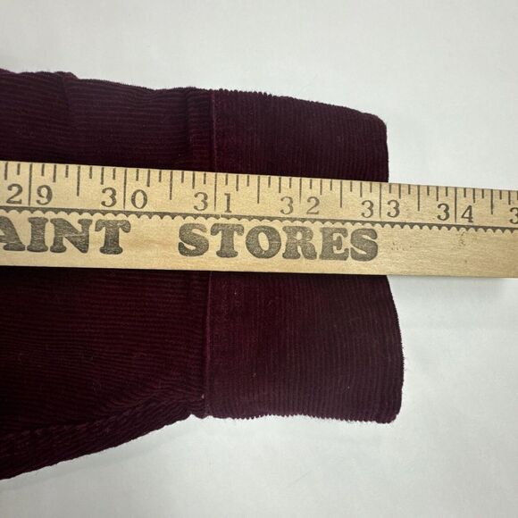 Vtg Eddie Bauer Washed Corduroy Shirt Mens M Red‎ Long Sleeve Button Up Y2K 90s - Picture 4 of 5